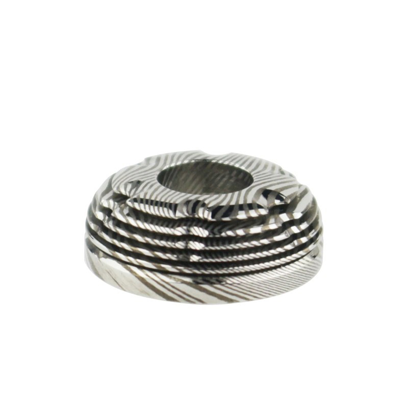 Authentic BP Mods Pioneer MTL / DL RTA Replacement Damascus Blade Top Cap - Silver (1 PC)