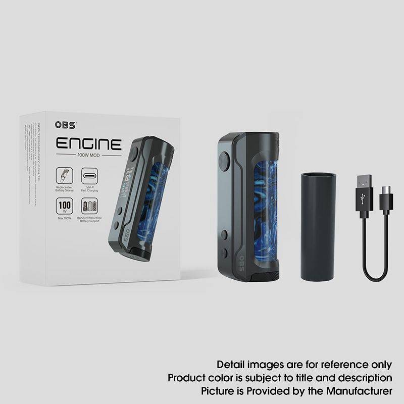 Authentic OBS Engine 100W VW Variable Wattage Vape Box Mod 5~100W, 1 x 18650 / 20700 / 21700